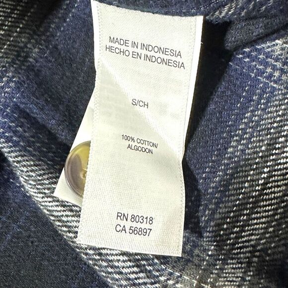 Lucky Brand Men's Flannel Dark Plaid Size Small - Picture 10 of 10